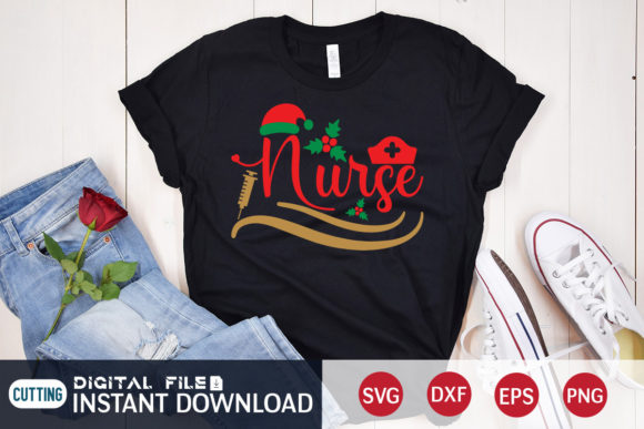 Christmas Nurse T Shirt, Nurse Svg Graphics