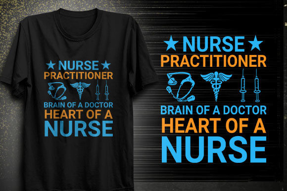 Nurse Practitioner Brain Graphics & T-Shirt Designs