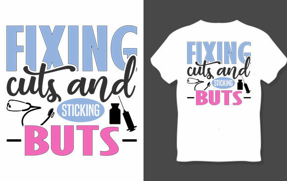 Nurse Svg Design: Fixing Cuts for T-Shirt Designs