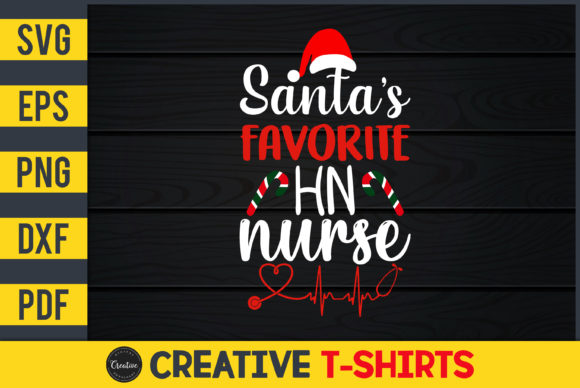 Santa's Favorite NH Nurse Graphics & Print Templates